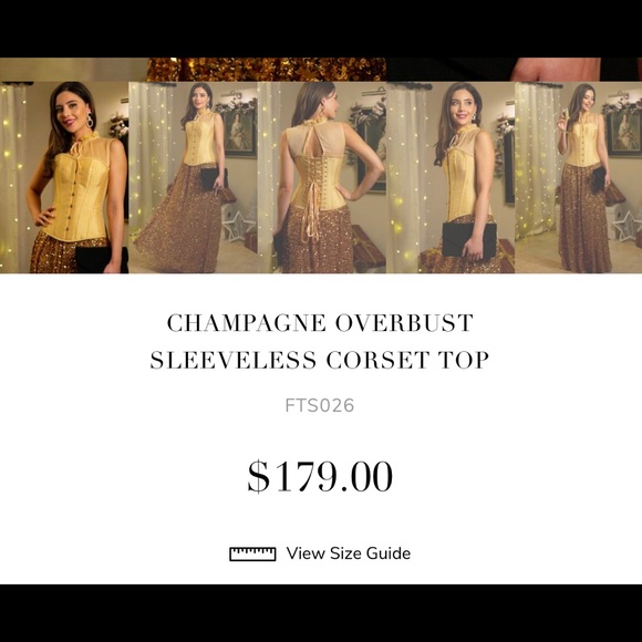 SOLD CorsetStory Champagne/Cream Ruffle Corset - Picture 7 of 8